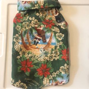 Tommy Bahama Dog Shirt Golfing Santa